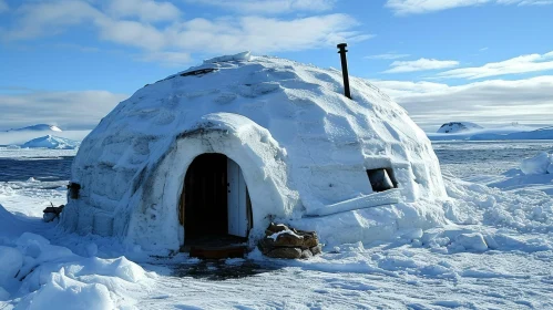 Captivating Inuit Igloo in a Snowy Landscape