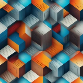 Isometric Cubes Pattern - Modern Geometric Design