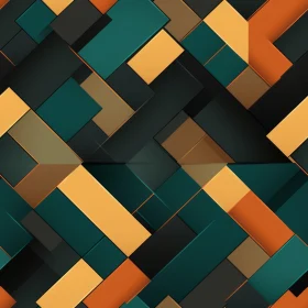 Modern Geometric Pattern in Blue, Green, Orange, and Yellow