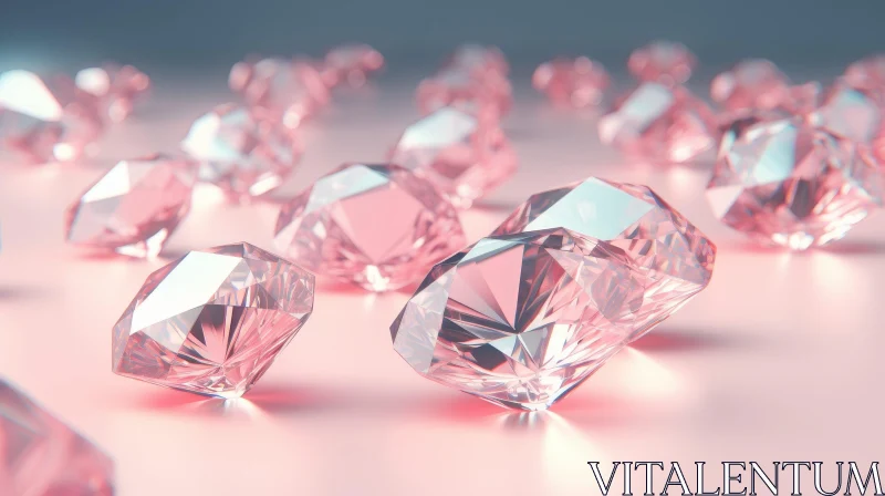 AI ART Pink Diamonds - Elegant and Luxurious Collection
