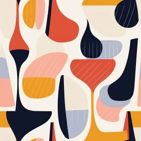Abstract Retro-Inspired Vector Pattern