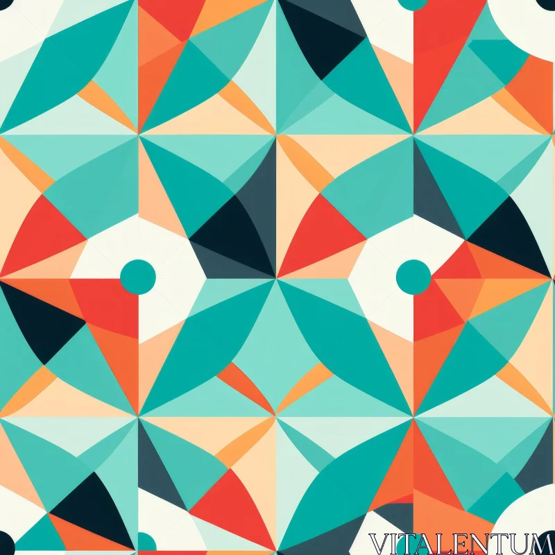 Colorful Geometric Hexagon Triangle Pattern AI Image