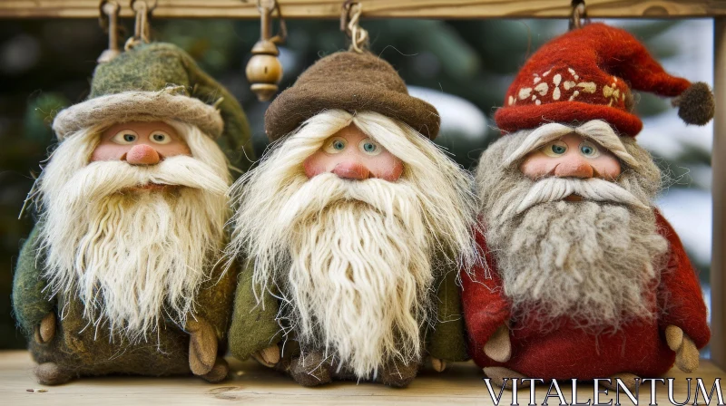 Handmade Christmas Gnomes - Traditional Decor for the Holidays AI Image