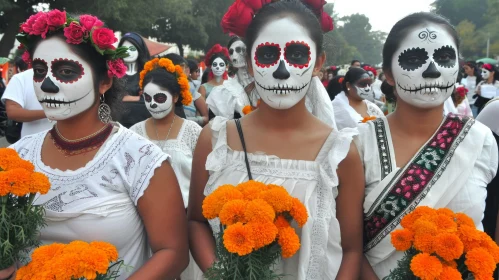 Mexican Women in Traditional Attire: A Festive Celebration of Culture