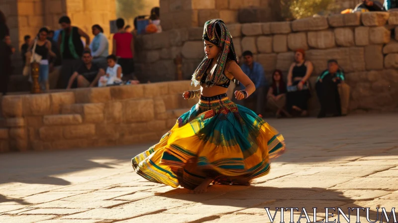 Captivating Egyptian Dance: A Serene Expression of Tradition AI Image