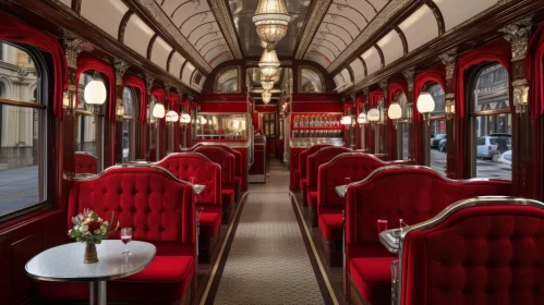 Luxury Train Carriage Interior - Opulent Decor and Elegance
