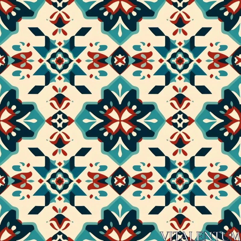 Moroccan Tiles Pattern - Intricate Geometric Design AI Image