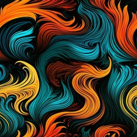 Colorful Abstract Waves Pattern for Background