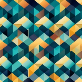 Dynamic Geometric Pattern in Blue, Green, and Yellow