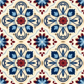 Moroccan Tiles Seamless Pattern - Traditional Design