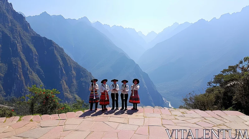 Traditional Peruvian Clothing in the Enchanting Andes Mountains AI Image