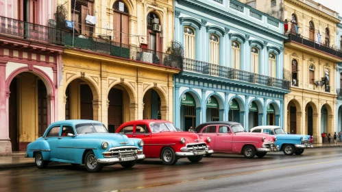 Vintage Cars in Havana, Cuba: A Captivating Street Scene