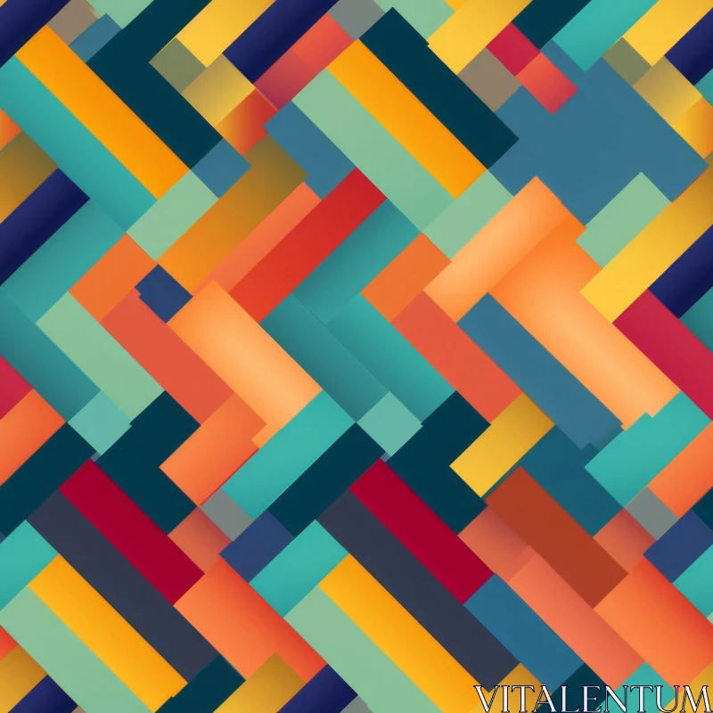Colorful Herringbone Geometric Pattern for Design Inspiration AI Image