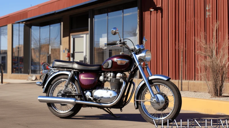 Iconic American Motorcycle: Dark Purple and Light Brown | Tenwave Metalworking Mastery AI Image