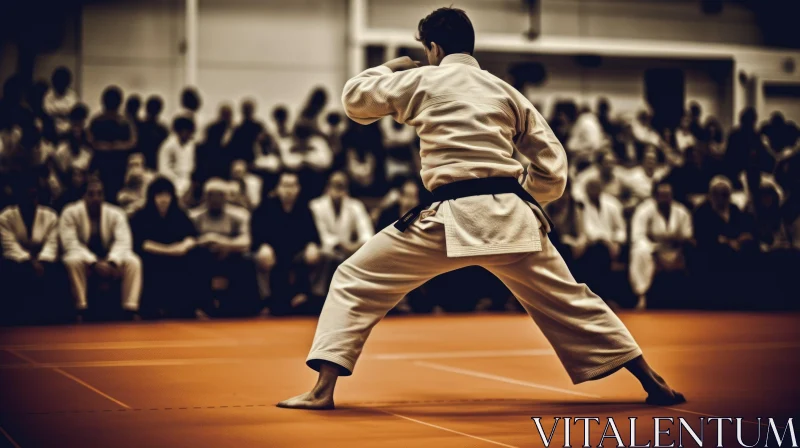 Karate Martial Arts Action - Powerful Training Stance AI Image
