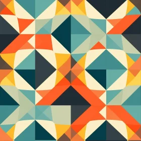 Modern Geometric Blue Green Pattern