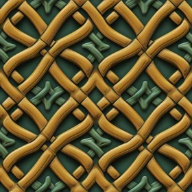 Celtic Knot Pattern in Yellow and Green