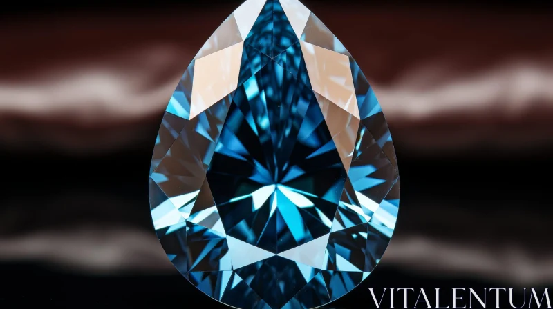 Exquisite Blue Diamond - Sparkling Luxury Gem AI Image
