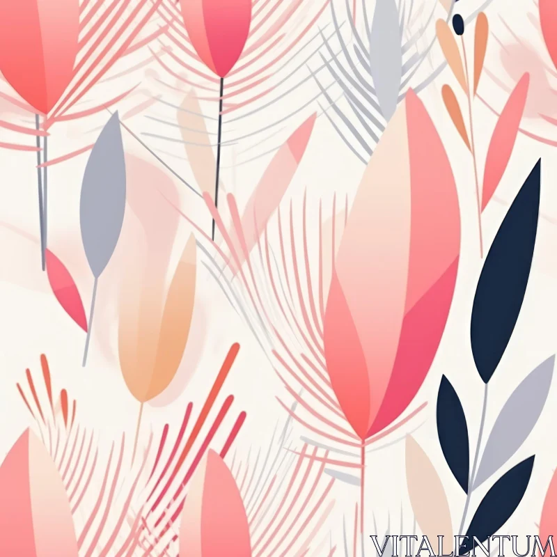 Pink Floral Pattern - Delicate and Feminine Design AI Image