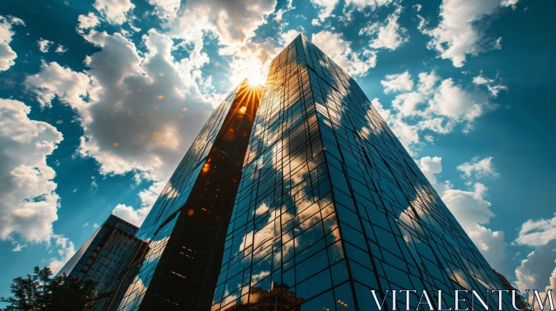 Reflective Glass Skyscraper: A Captivating Architectural Marvel AI Image