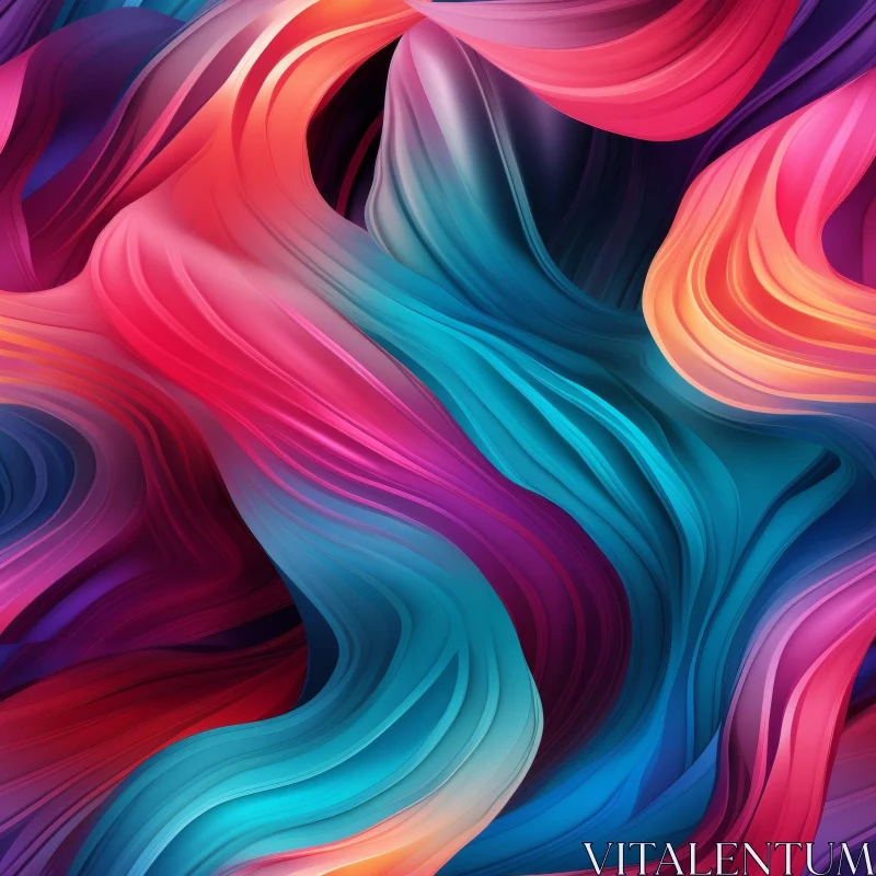 AI ART Vibrant Abstract Painting with Bold Brushstrokes