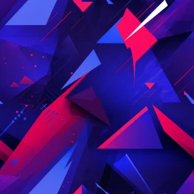 Blue Pink Geometric Pattern - Abstract Design