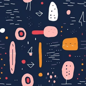 Cheerful Abstract Organic Geometric Pattern