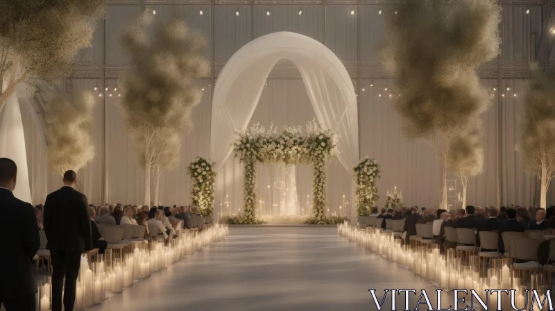 Elegant Wedding Ceremony Photo AI Image