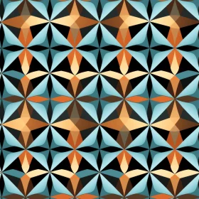 Modern Geometric Blue Seamless Pattern