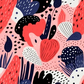 Playful Organic Floral Seamless Pattern