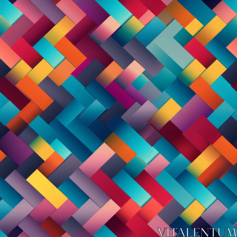 Colorful Geometric Rectangles Pattern AI Image