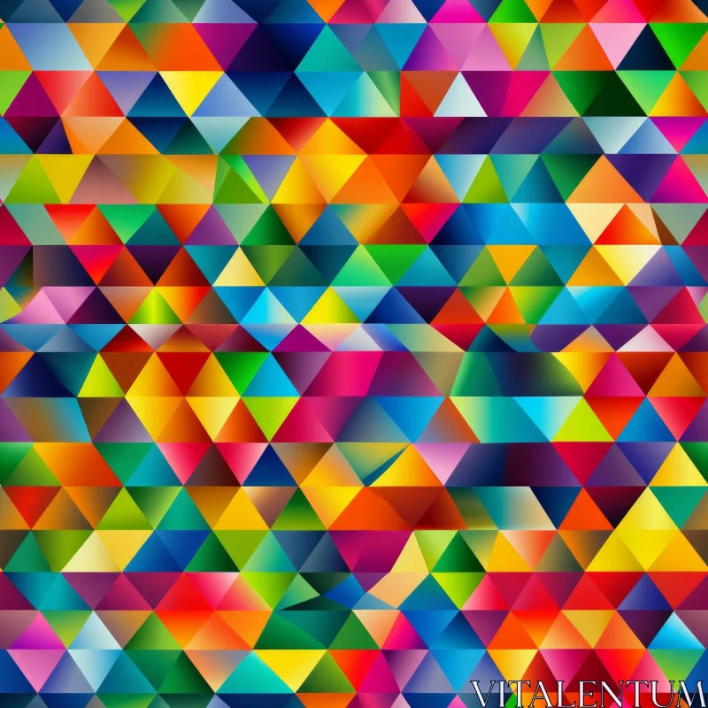 Colorful Geometric Seamless Pattern for Various Applications AI Image