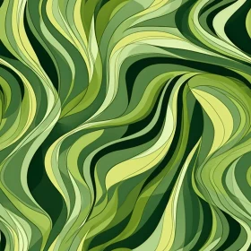 Green Waves Seamless Pattern for Design Projects