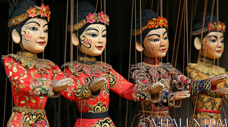 Traditional Vietnamese Water Puppetry: A Captivating Display of Artistry AI Image