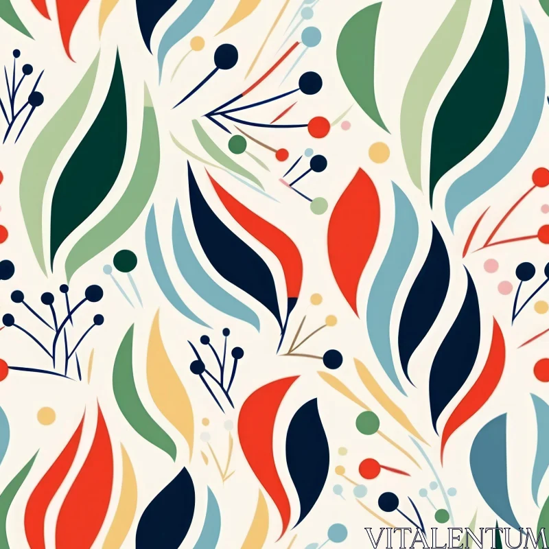 AI ART Bright Floral Vector Pattern for Fabric and Wallpaper