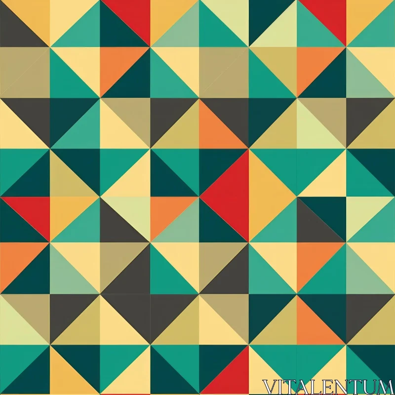 AI ART Colorful Triangle Geometric Pattern for Websites and Fabric