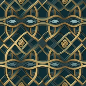 Intricate Celtic Knot Pattern in Dark Blue
