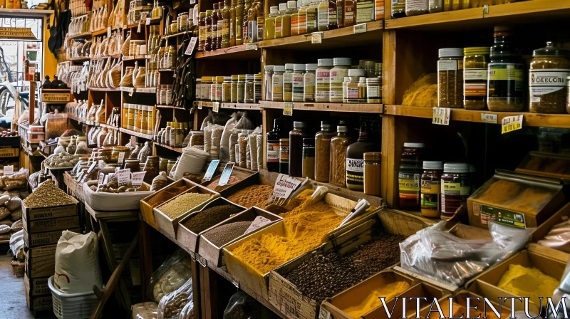 AI ART Rustic Grocery Store: A Captivating Composition of Abundance