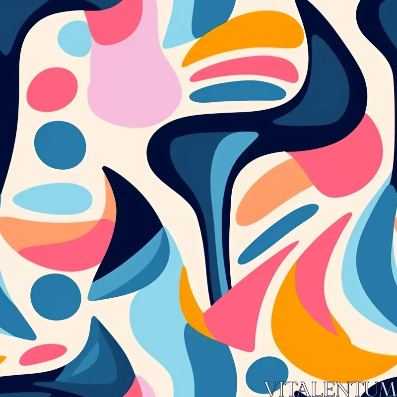 Abstract Shapes Seamless Pattern AI Image