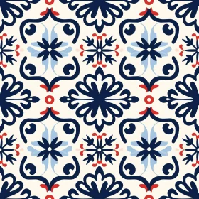 Blue and White Portuguese Tile Pattern | Traditional Design