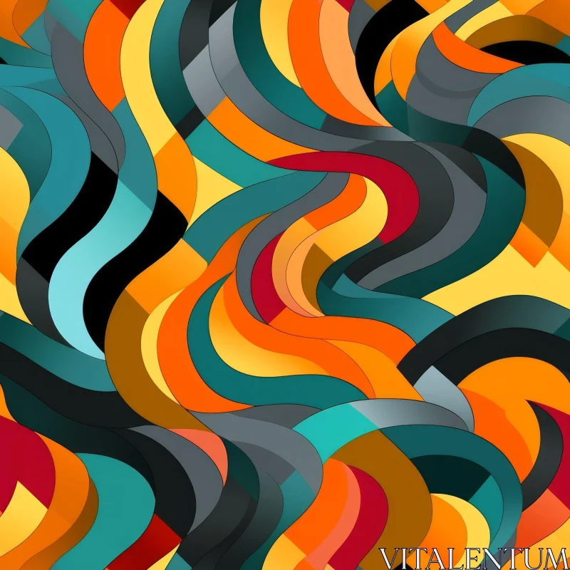 AI ART Colorful Abstract Geometric Vector Pattern
