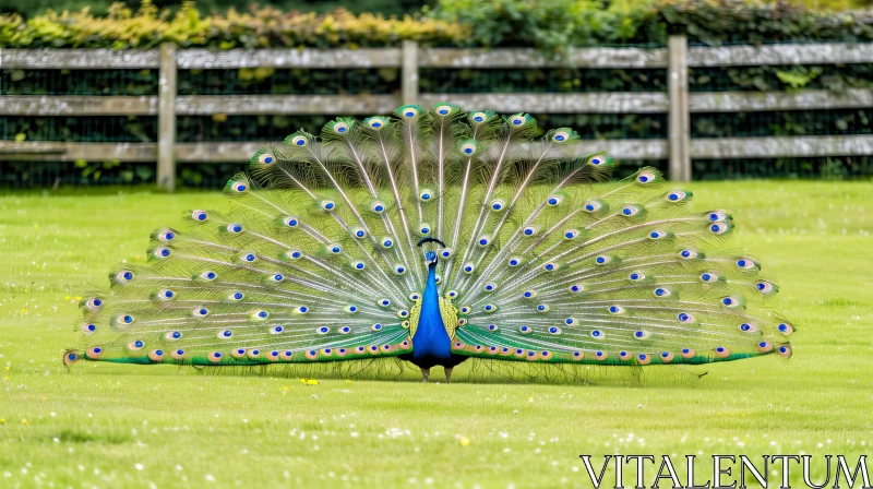 AI ART Colorful Peacock Display in Nature