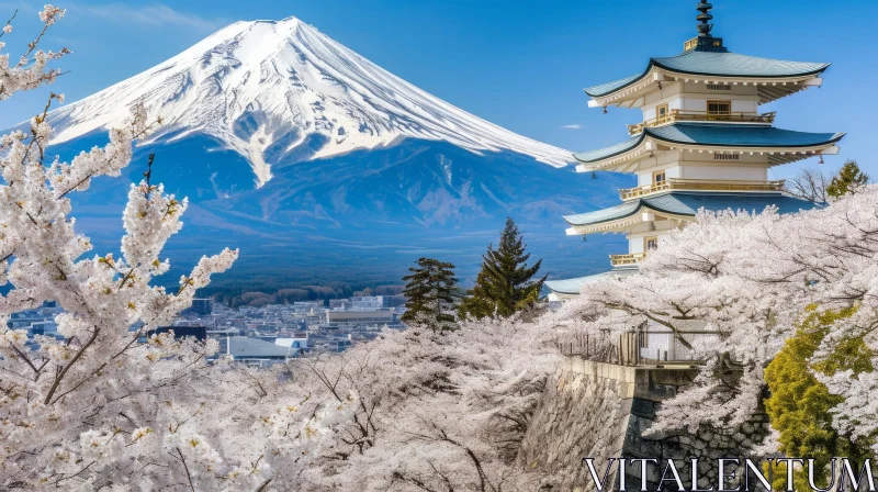 Majestic Mount Fuji: A Serene Beauty in Japan AI Image
