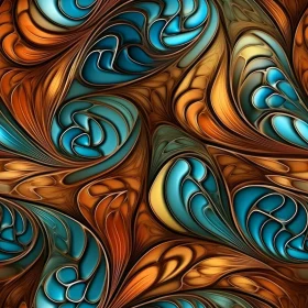 Organic Shapes Repeating Pattern in Warm Colors