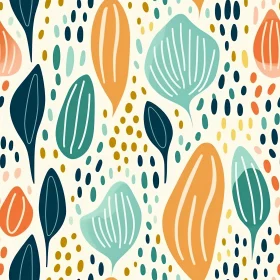 Abstract Organic Shapes Vector Pattern