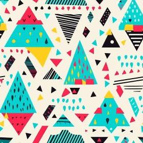 Colorful Geometric Shapes Pattern for Fabric and Wallpaper