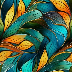 Colorful Leaves Seamless Pattern for Backgrounds