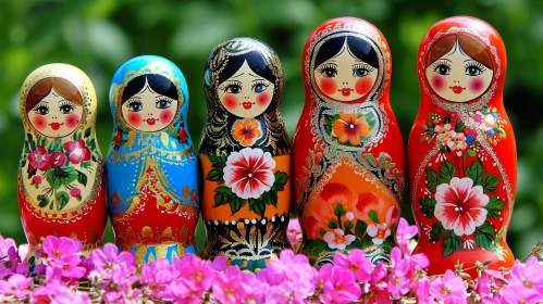 Enchanting Russian Nesting Dolls: A Colorful Display of Craftsmanship