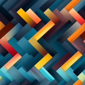 Modern Blue Orange Geometric Pattern