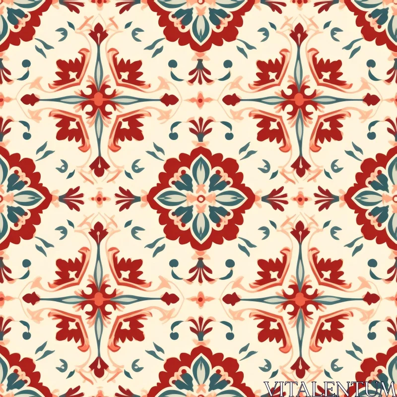 Moroccan Tiles Geometric Pattern for Design AI Image